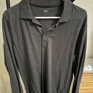 GAP Men's Charcoal Polo Shirt